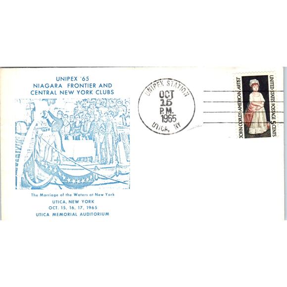 None Other - 1965 Unipex Niagara Frontier & Central NY Stamp Club Cachet Postal Cover TI5-PC1